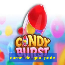 carne de gnu pode ser consumida